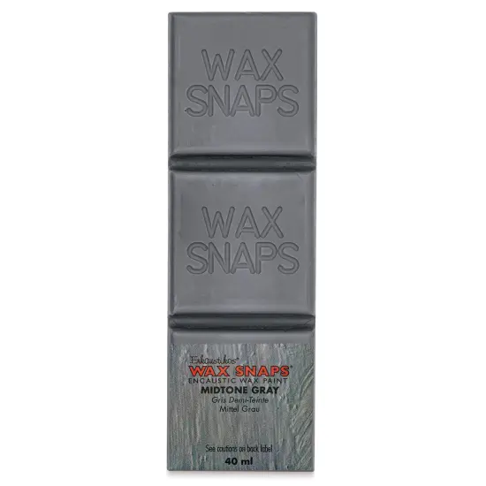 Enkaustikos Wax Snaps Encaustic Paints - Midtone Gray, 40 ml cake {1}