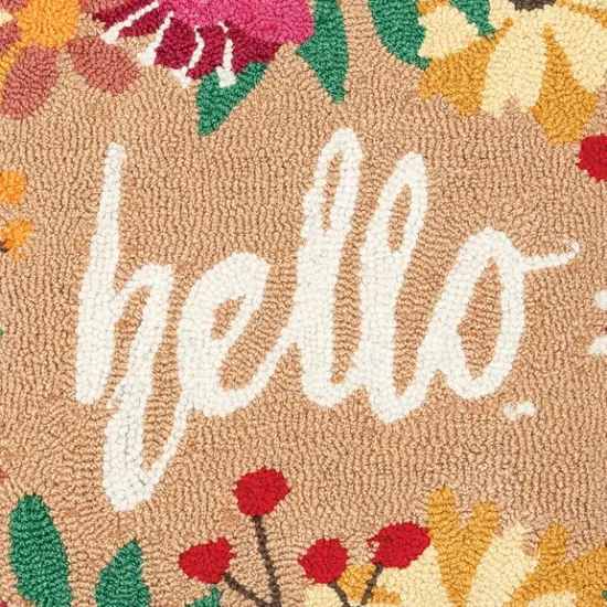 Hello Hooked Throw Pillow, 18" x 18" {3}