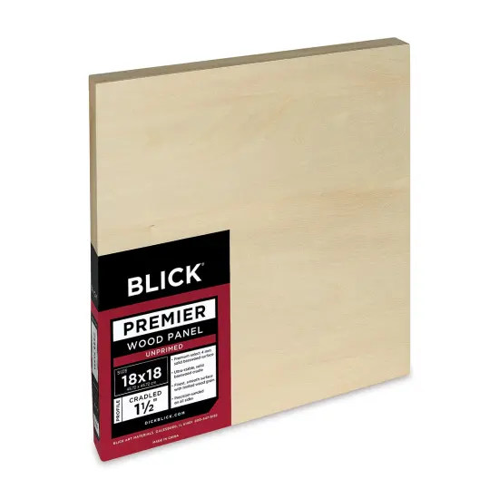 Blick Premier Wood Panel - 18" x 18", 1-1/2" Gallery Profile, Cradled {1}