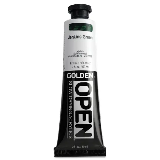 Golden Open Acrylics - Jenkins Green, 2 oz Tube {1}