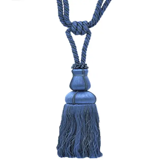 Belagio Single Tassel Tie-Back, 10" Long Tassel, Colors Collection, Williamsburg Blue {1}