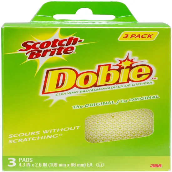 Scotch-Brite Dobie All-Purpose Cleaning Pad 3/Pkg-4.3"X2.6" {1}