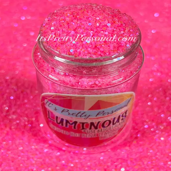 &ldquo;Twisted Hot Pink Lemonade Chunky&rdquo; (Medium Cut)-Luminous Reflective Glitter Collection {2}