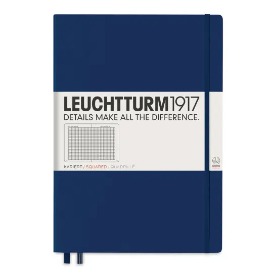 Leuchtturm1917 Squared Hardbound Notebook - Navy, Master, 8-3/4" x 12-1/2" {1}
