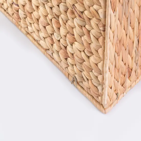 Vintiquewise Hyacinth Basket - Rustic Handwoven Multipurpose Foldable Storage Organizer Decorative Laundry Totes and Woven Storage Bin for Bedroom, Living Room, Bathroom, Pantry and Closet {8}