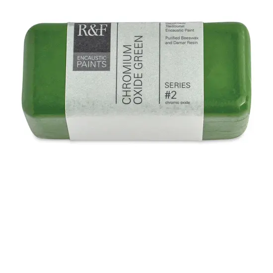 R&F Encaustic Paint Block - Chromium Oxide Green, 104 ml block {1}