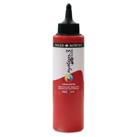 Daler-Rowney System3 Fluid Acrylic - Cadmium Red Hue, 250 ml {1}