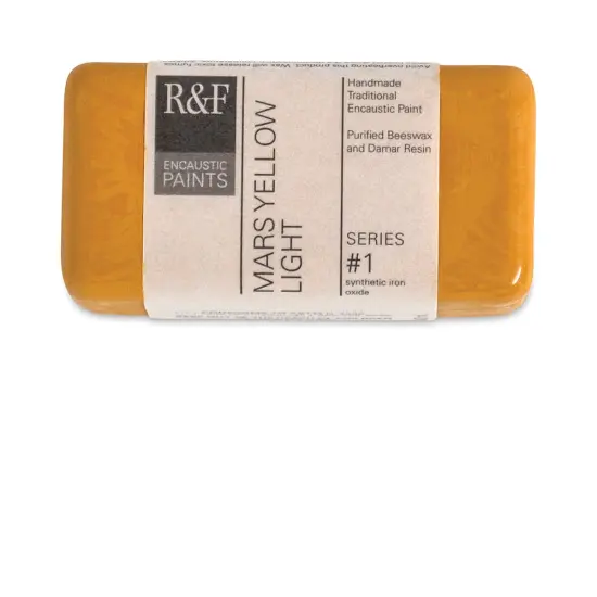 R&F Encaustic Paint Block - Mars Yellow Light, 40 ml block {2}