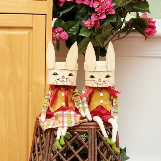 15" Benny Easter Bunny Rabbit Cute Decorative Table Sitter Joe Spencer Figure Figurine {6}