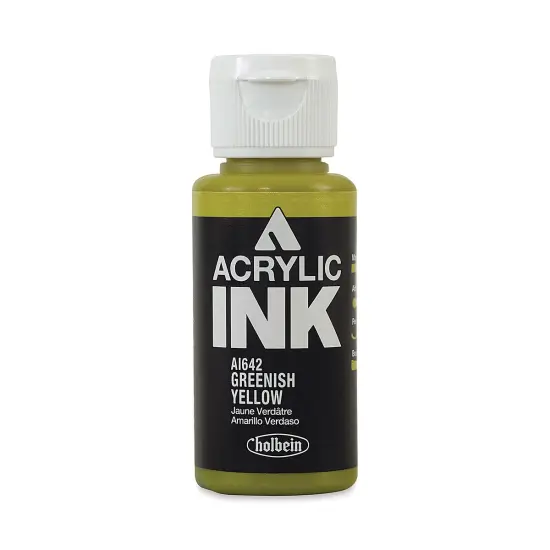 Holbein Acrylic Ink - Greenish Yellow, 30 ml {1}