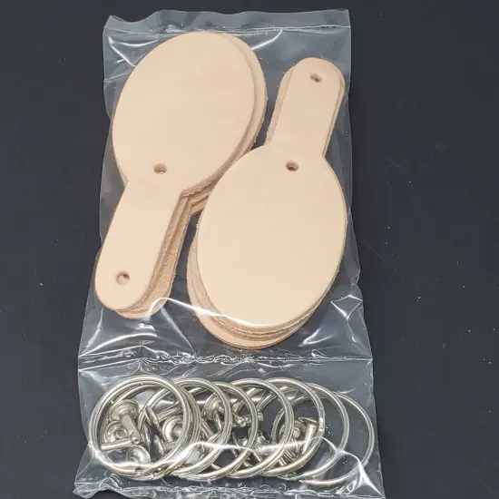 DIY Leather Key Fobs Kit 10 Pack &ndash; Oval Blanks with Hardware for Custom Keychains {4}