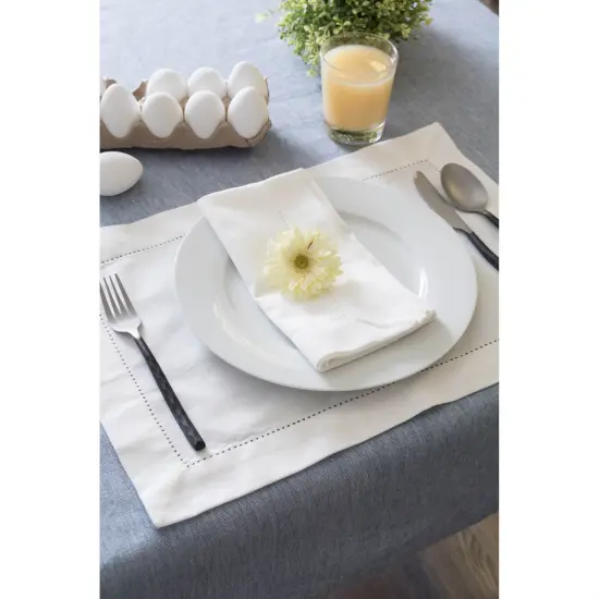 DII Blue Solid Chambray Tablecloth {3}