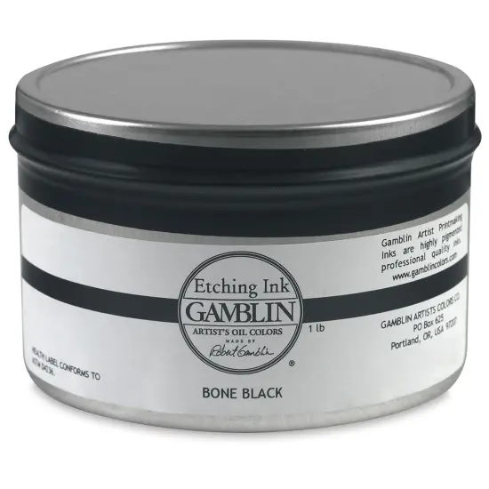 Gamblin Etching Ink - Bone Black, 1 lb {2}