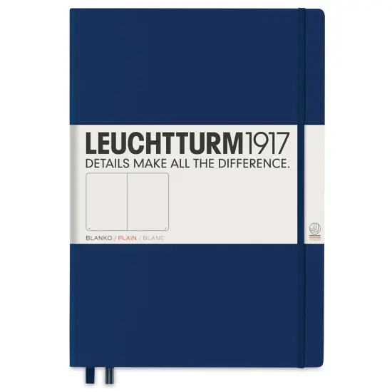 Leuchtturm1917 Blank Hardcover Notebook - Navy, Master, 8-3/4" x 12-1/2" {1}