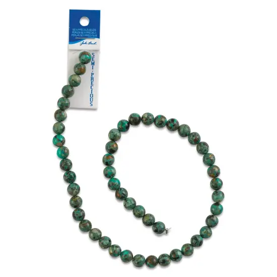 John Bead Earth's Jewels African Turquoise Beads - 8 mm, 16" Strand {2}
