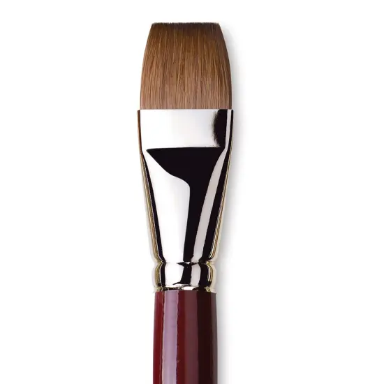 Da Vinci Kolinsky Red Oil Sable Brush - Bright, Long Handle, Size 28 {1}