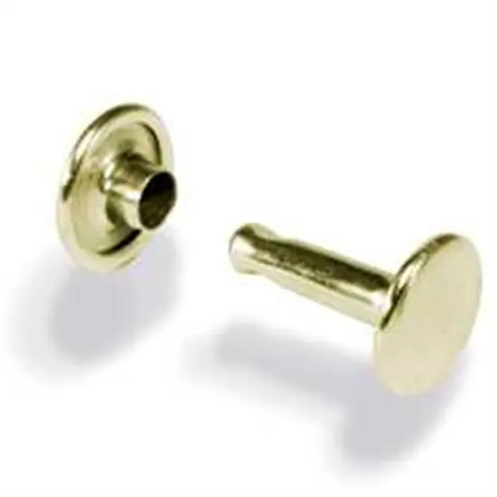 Tandy Leather Double Cap Rivets Large Brass Plate 100/pk 1375-11 {1}