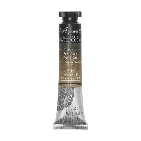 Sennelier French Artists' Watercolor - Raw Umber, 21 ml Tube {2}