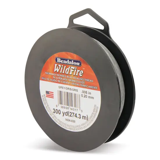 Beadalon WildFire Beading Thread - Grey, 0.008", 300 yds {1}