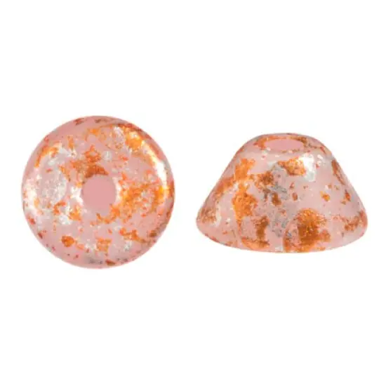 Konos Par Puca&reg; Czech glass bead, Frost Sweet Pink Tweedy, 10 grams {1}