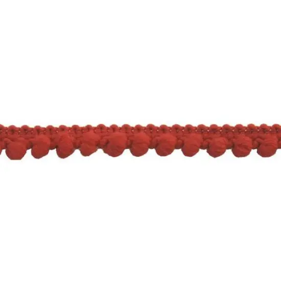Belagio Pom Trim, 0.75" Wide, 25 Yards, Red {1}