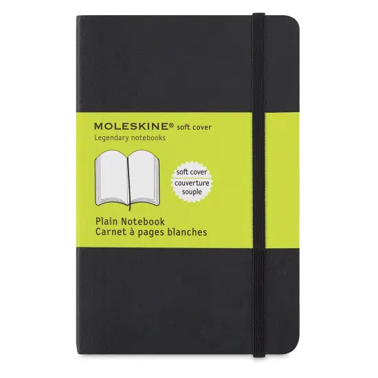 Moleskine Classic Soft Cover Notebook - Black, Blank, 5-1/2" x 3-1/2" {2}