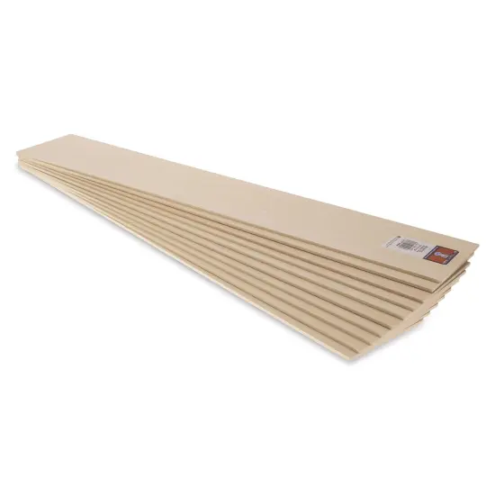 Midwest Products Basswood Sheets - 10 Pieces, 1/8" x 4" x 24" {1}