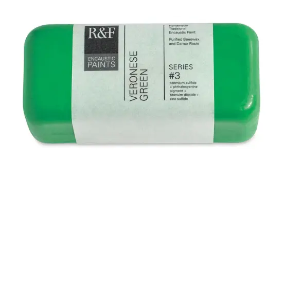 R&F Encaustic Paint Block - Veronese Green, 104 ml block {1}