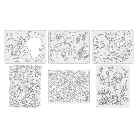 Iwata Artool Freehand Template - Set of 6, Wrath of Skull Master Mini {1}
