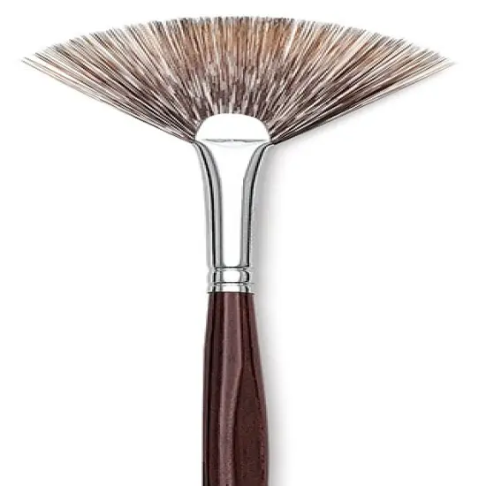 Da Vinci Grigio Synthetic Brush - Fan, Long Handle, Size 3 {1}
