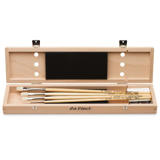 Da Vinci Acrylic Brushes Wood Box Set {1}