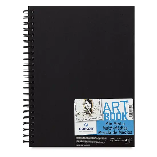 Canson Mix Media Spiral Bound Art Book - 5-1/2" x 8-1/2", Landscape, 40 Sheets {1}