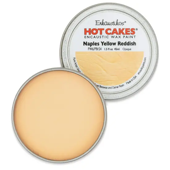 Enkaustikos Hot Cakes Encaustic Paint - Naples Yellow Reddish, 45 ml tin {1}
