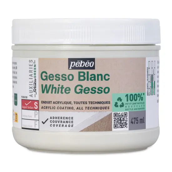 Pebeo Studio Green Gesso - White, 475 ml {1}