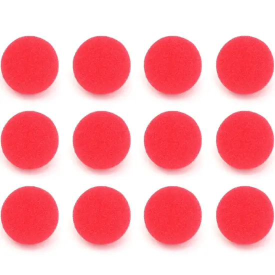 Red Carnival Clown Noses - Red Sponge Nose for Circus Costume Party Supplies - 12 Pieces {1}