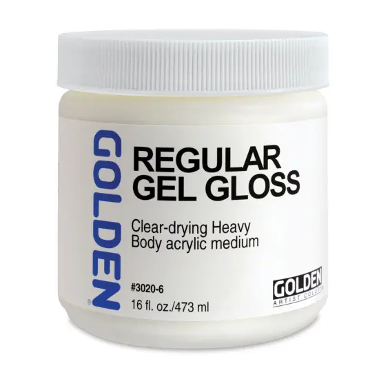 Golden Regular Acrylic Gel Medium - Gloss, 16 oz jar {2}