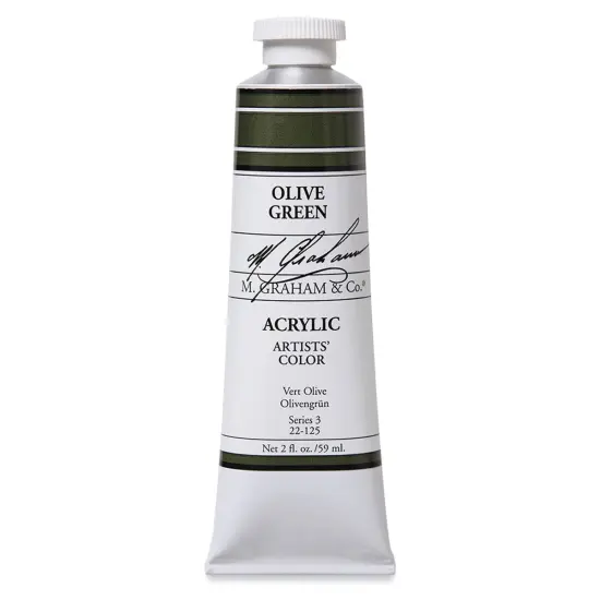 M. Graham Artists' Acrylics - Olive Green, 2 oz tube {1}