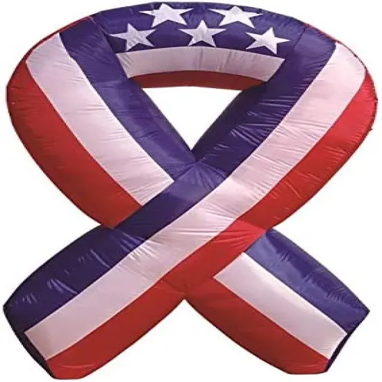 6' Air Blown Inflatable Patriotic Ribbon Y722 {1}