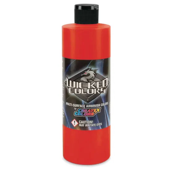 Createx Wicked Colors Airbrush Color - 16 oz, Fluorescent Red {1}