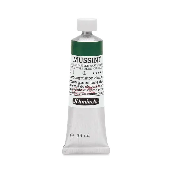 Schmincke Mussini Oil Color - Chrome Green Tone Deep, 35 ml tube {1}