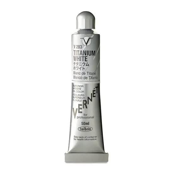 Holbein Vern&eacute;t Superior Artists' Oil Color - Titanium White, 50 ml tube {2}