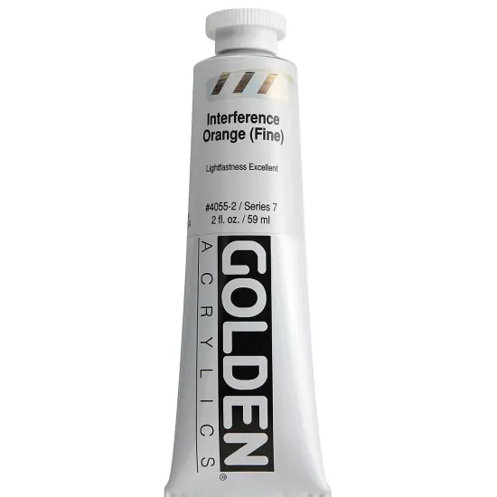 Golden Heavy Body Artist Acrylics - Interference Orange (Fine), 2 oz Tube {2}