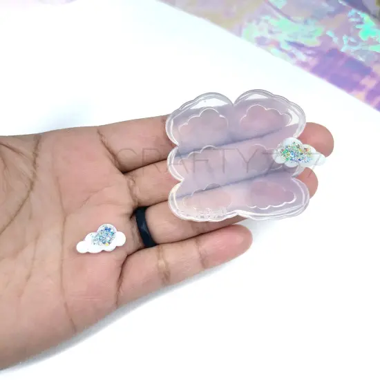 Cloud stud Silicone Mold style 2(B10) {1}