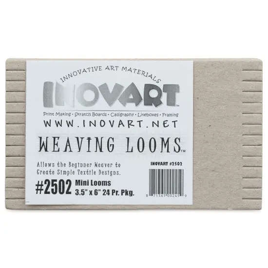 Inovart Chipboard Weaving Looms - Mini, 3-1/2" x 6", Pkg of 24 {1}