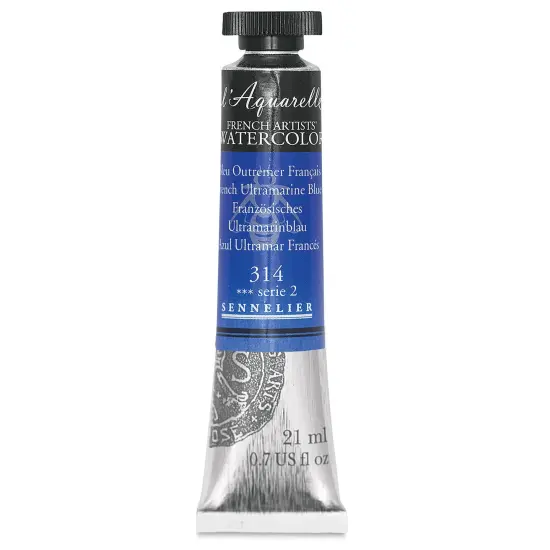 Sennelier French Artists' Watercolor - French Ultramarine Blue, 21 ml, Tube {2}