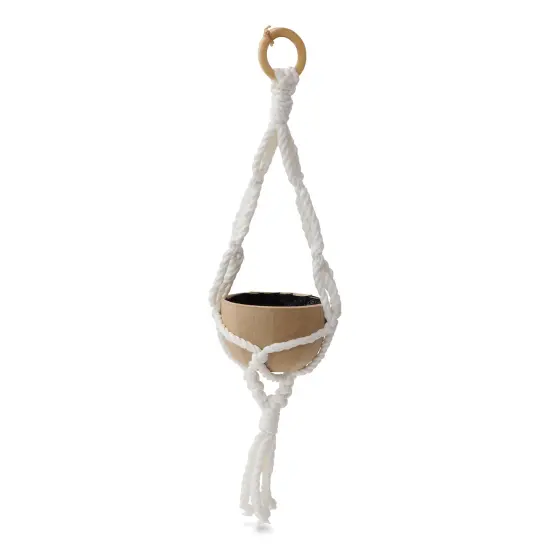 DecoPatch Macrame Plant Hanger - Small Planter {1}