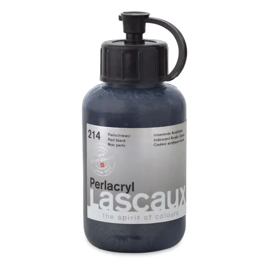 Lascaux Perlacryl Iridescent Acrylics - Pearl Black, 85 ml bottle {1}