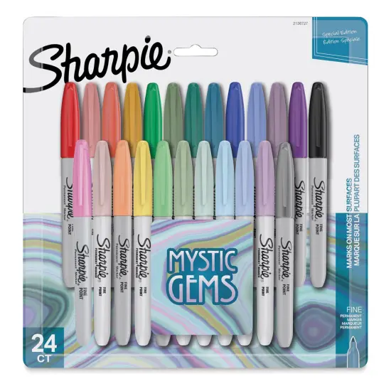 Sharpie Fine Point Permanent Markers - Mystic Gem Colors, Set of 24 {1}