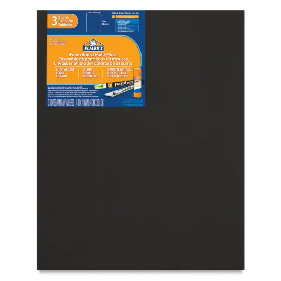 Blackcore Foam Board Pack - 16" x 20" x 3/16", Black, Pkg of 3 {1}