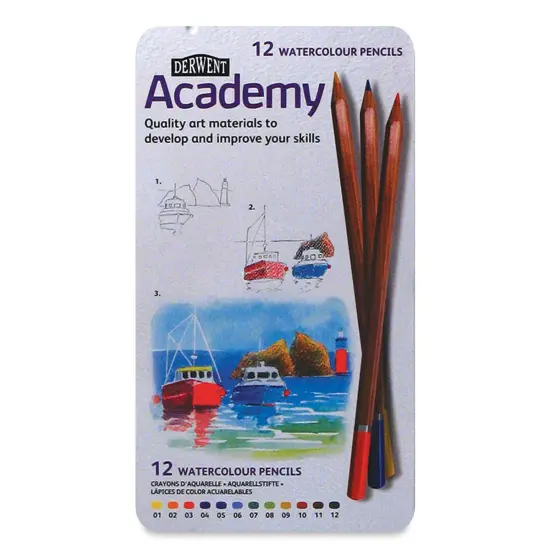 Derwent Academy Watercolor Pencils - Set of 12 {1}